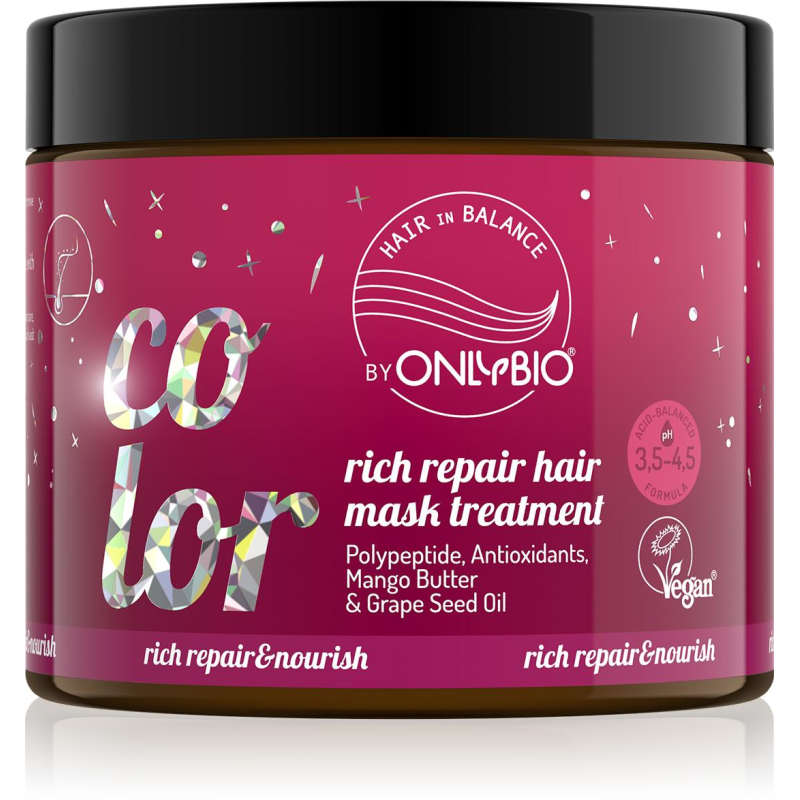 OnlyBio Hair in Balance COLOR Rich repair hair mask treatment 280 ml