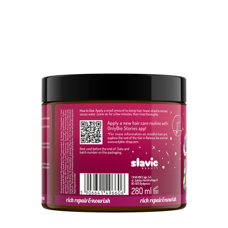 OnlyBio Hair in Balance COLOR Rich repair hair mask treatment 280 ml
