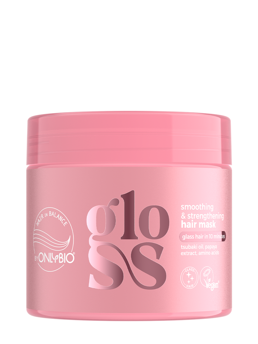 Hair in Balance by ONLYBIO GLOSS smoothing & strengthening hair mask 280 ml