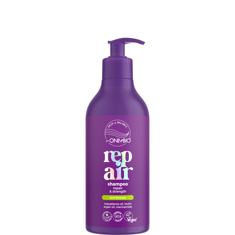 Hair in Balance by ONLYBIO REPAIR shampoo repair & strength 400 ml