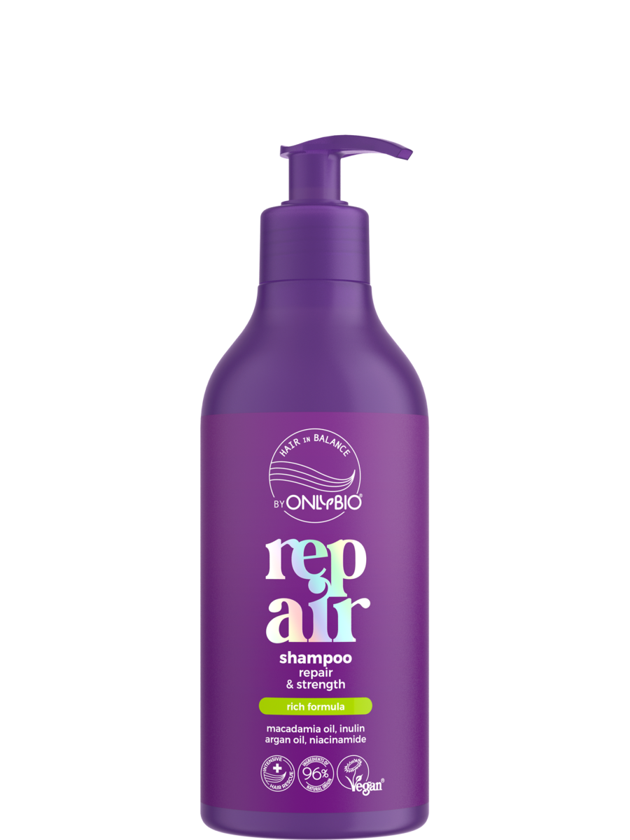 Hair in Balance by ONLYBIO REPAIR shampoo repair & strength 400 ml