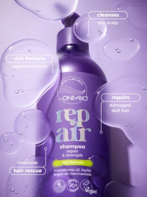 Hair in Balance by ONLYBIO REPAIR shampoo repair & strength 400 ml