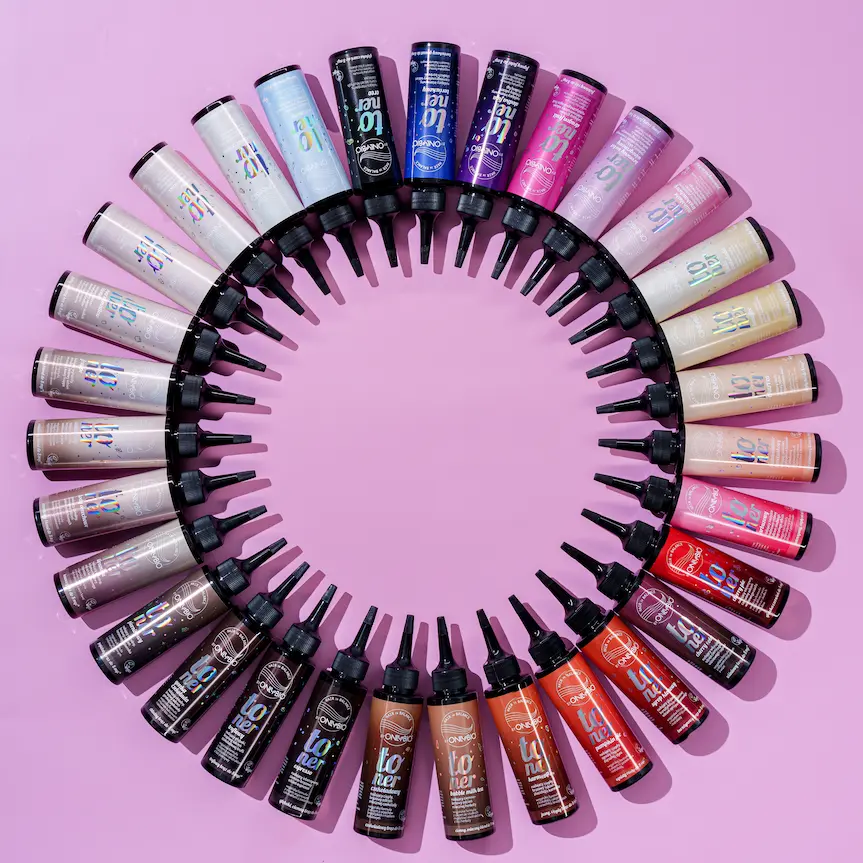 toner bootle in glass